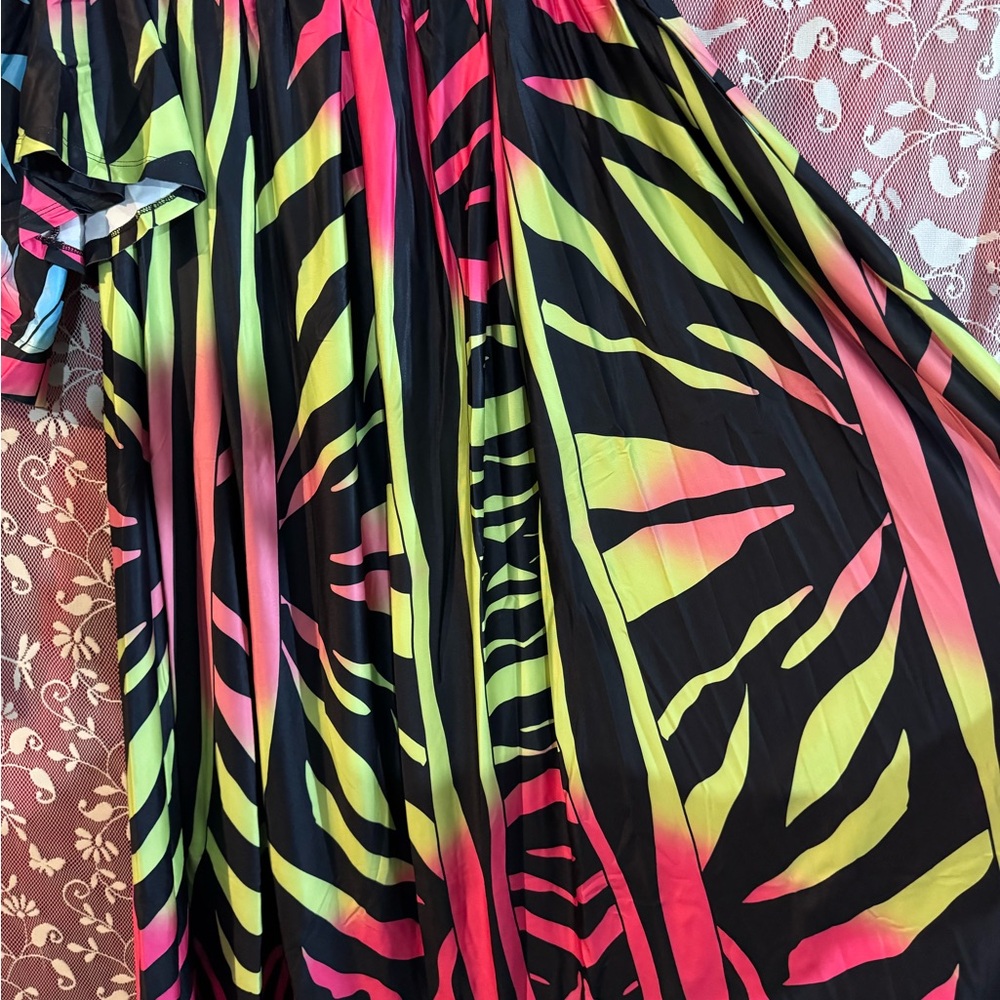 Source Unknown Multicolor Striped Maxi Dress NWT - image 3